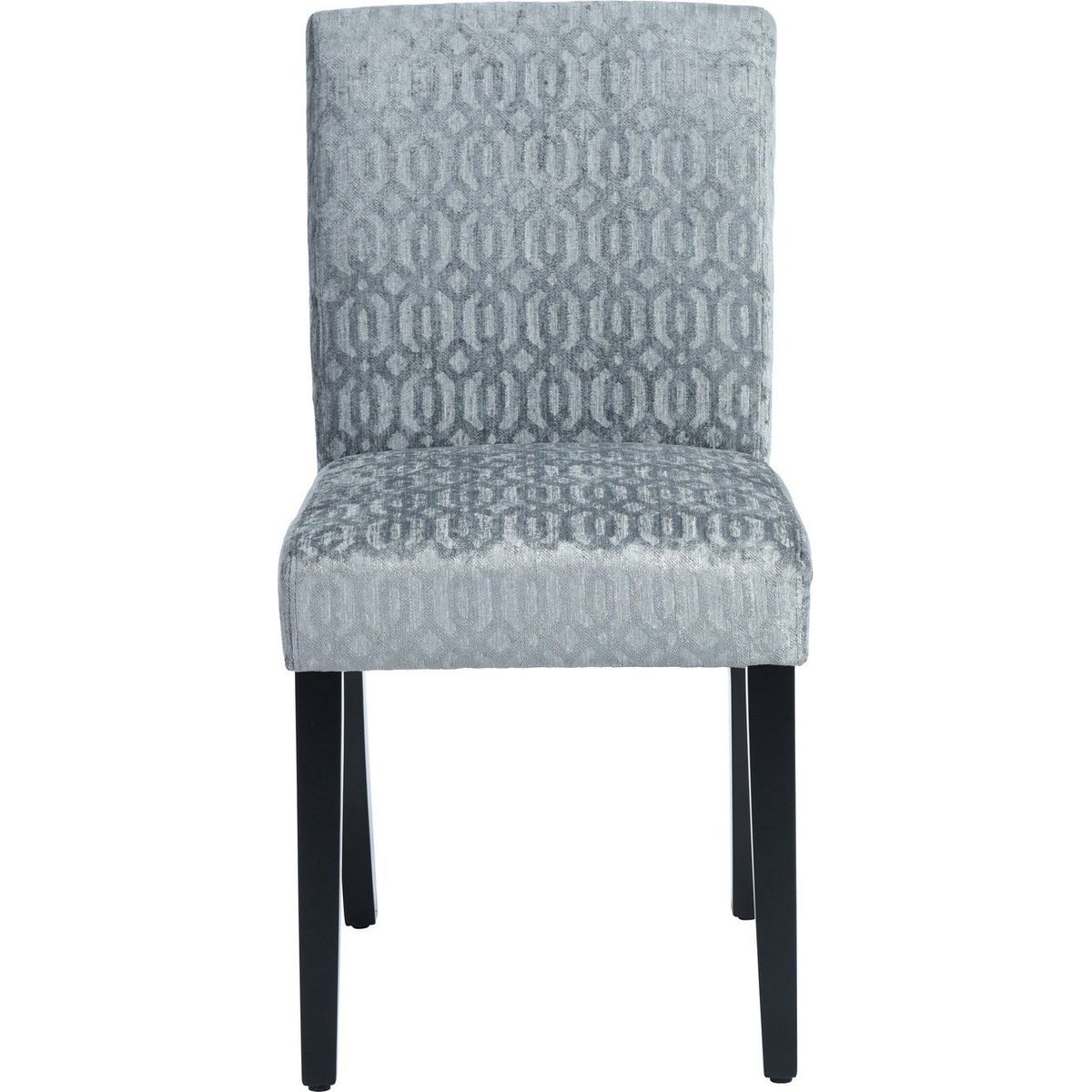 Upholstered Dining Chairs Set of 2 Modern Dining Chairs with Solid Wood Legs, Grey