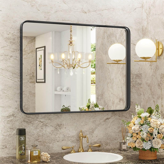 Bathroom Mirror Vanity Mirror for Wall,Aluminum Alloy Framed Wall Mirror Farmhouse,40"x30"