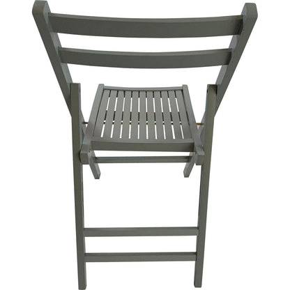 Furniture Slatted Wood Folding Special Event Chair - Gray, Set of 4, FOLDING CHAIR, FOLDABLE STYLE