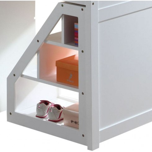 Wyatt Loft Bed & Storage in White