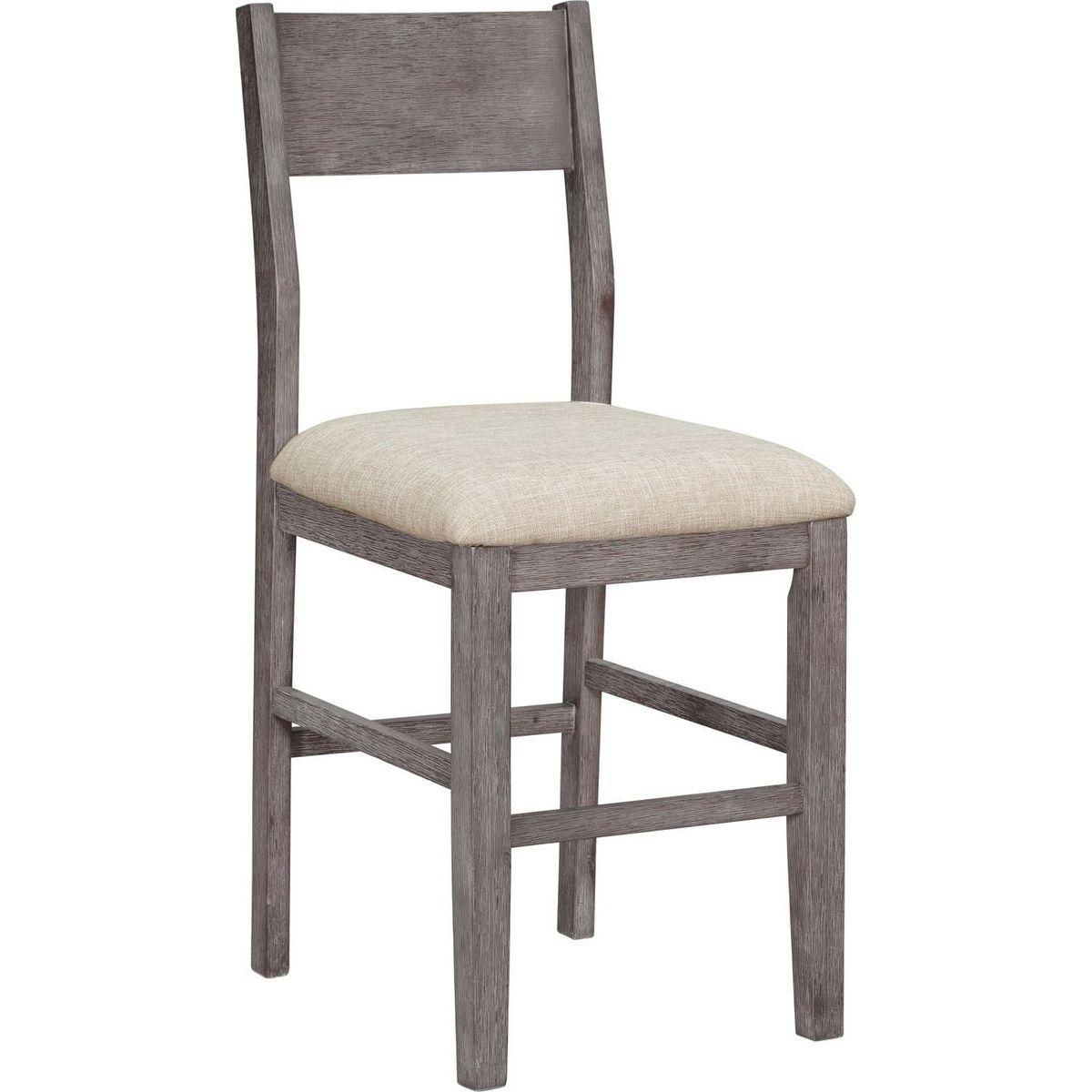 Farmhouse Counter Height 5-Piece Dining Table Set with 1 Rectangular Dining Table and 4 Dining Chairs for Small Places,Gray