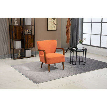 Wood Frame Armchair, Modern Accent Chair Lounge Chair for Living Room