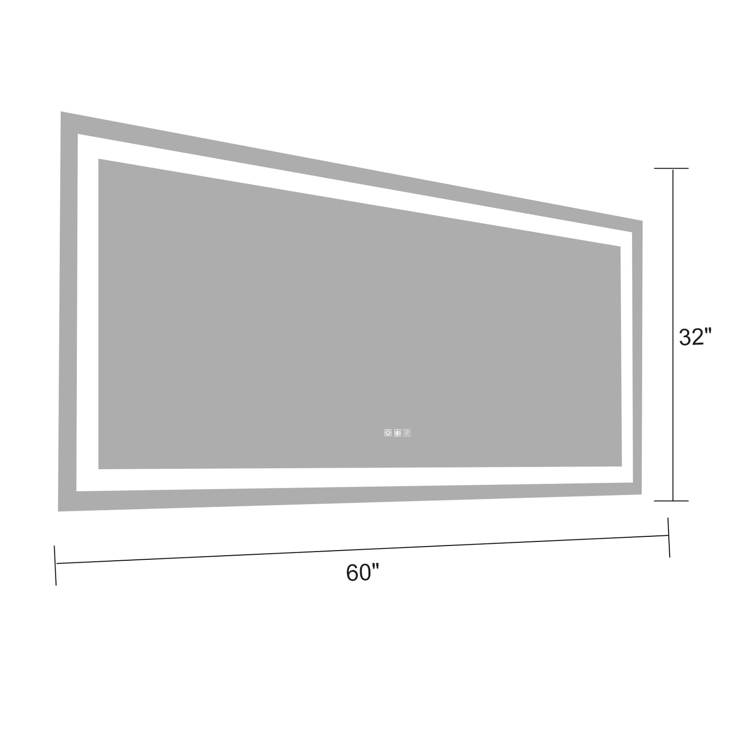 LED Bathroom Mirror 60x 32 Inch with lights, anti-Fog & Dimming Led Bathroom Vanity Mirror