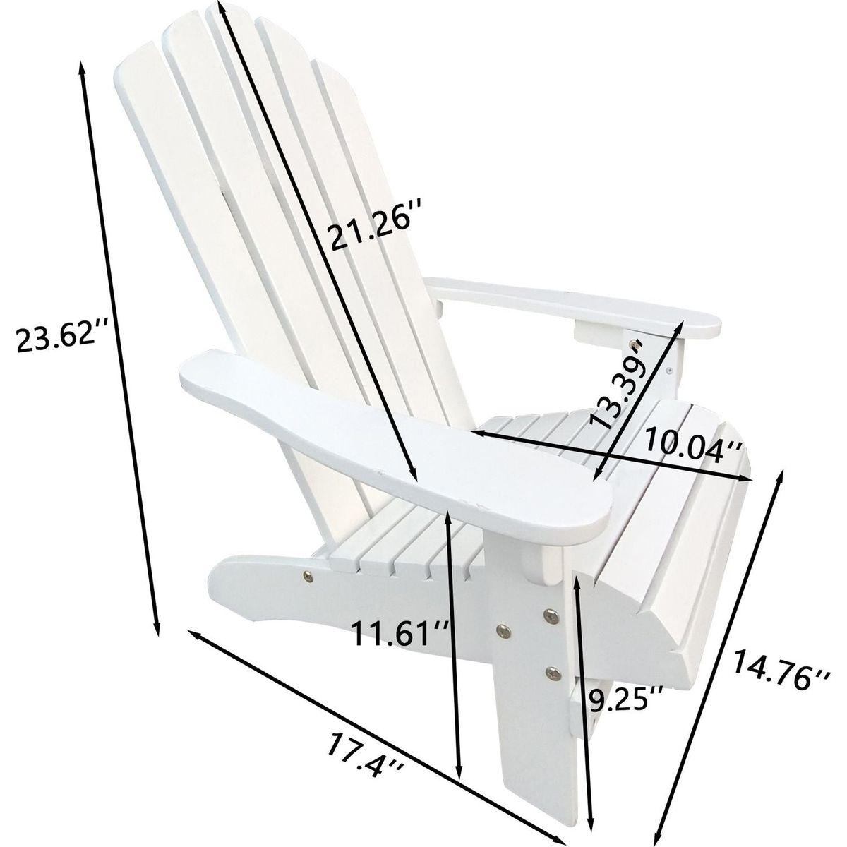 Outdoor or indoor Wood children Adirondack chair,white