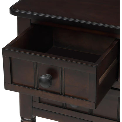 Narrow Console Table, Slim Sofa Table with Three Storage Drawers and Bottom Shelf for Living Room, Easy Assembly (Espresso) - Streamdale Furniture