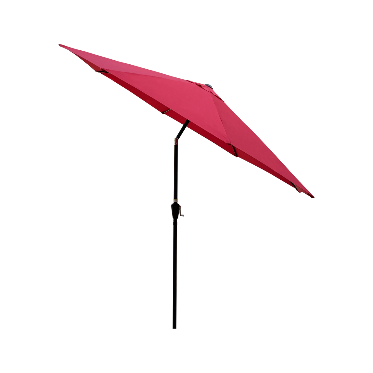 Outdoor Patio Umbrella 10FT(3m) WITHOUT FLAP, 8pcs ribs,with tilt, with crank,without base, Red,pole size 38mm(1.49inch)