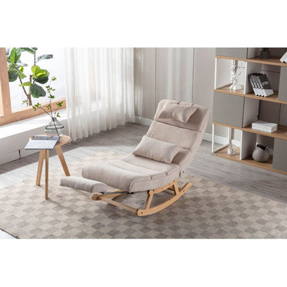 living room Comfortable rocking chair living room chair Beige