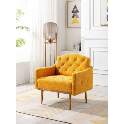 Accent Chair, leisure single sofa with Rose Golden feet