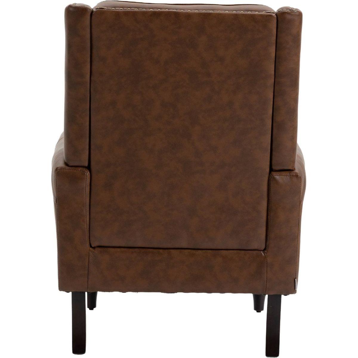 Wood Frame Armchair, Modern Accent Chair Lounge Chair for Living Room