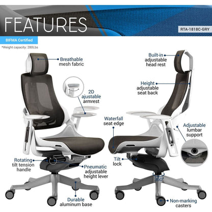 LUX Ergonomic Executive Chair, Grey