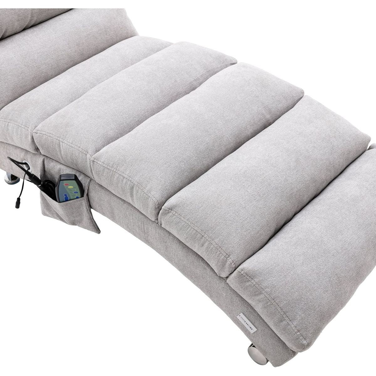 Linen Chaise Lounge Indoor Chair, Modern Long Lounger for Office or Living Room