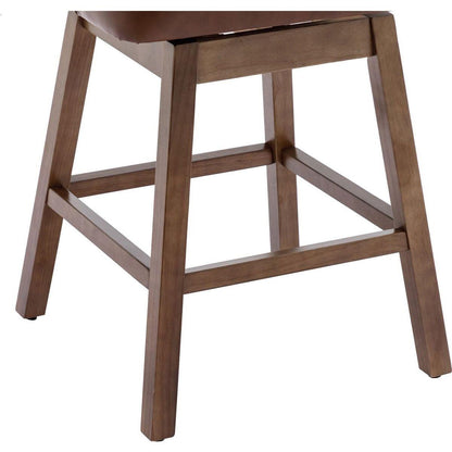 Bar Stools Set of 2 Counter Height Chairs with Footrest for Kitchen, Dining Room And 360 Degree Swivel