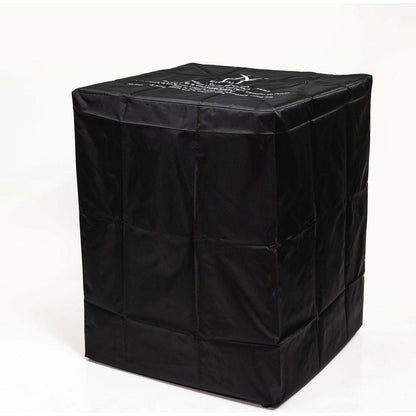 Wicker Fire Pit Column with Glass Wind Guard