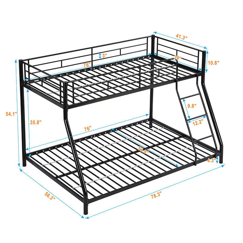 METAL BUNK BED TF BLACK