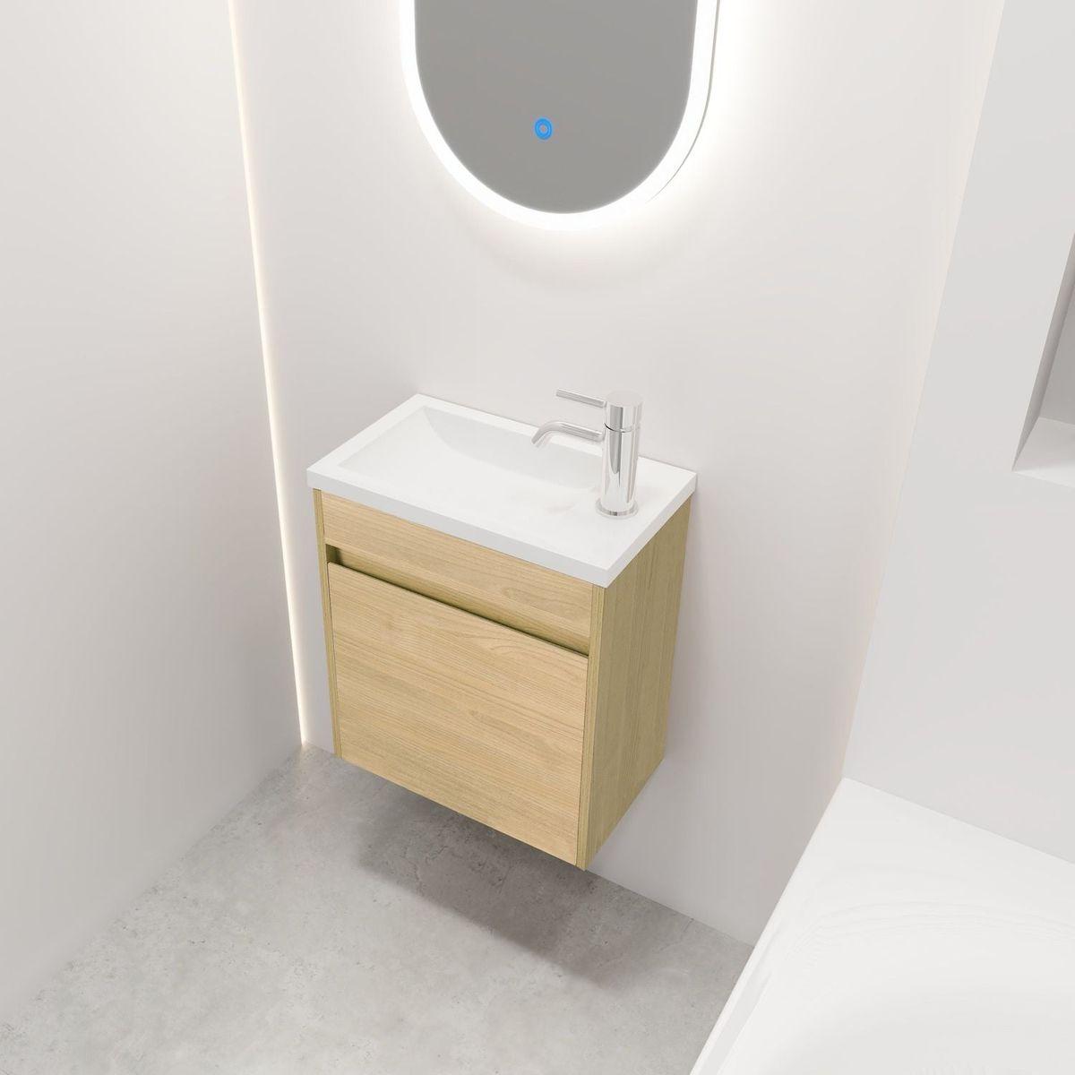 Bathroom Vanity With Single Sink, 18 Inch For Small Bathroom (Excluding Faucets)