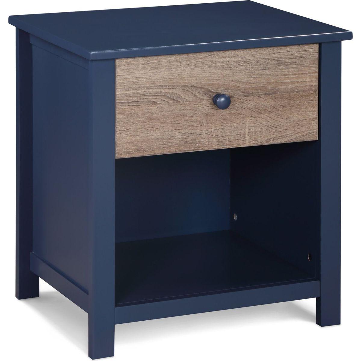 Connelly Nightstand Midnight Blue/Vintage Walnut