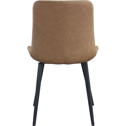 Abiram Side Chair (Set-2) in Brown PU