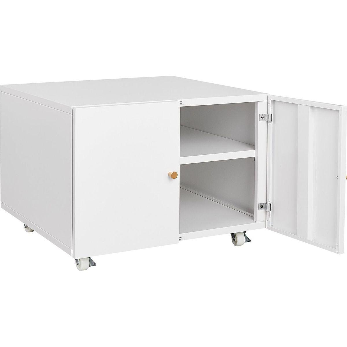 Office furniture Copier Cabinet white 2 door steel copier stand mobile pedestal file Printer Stand