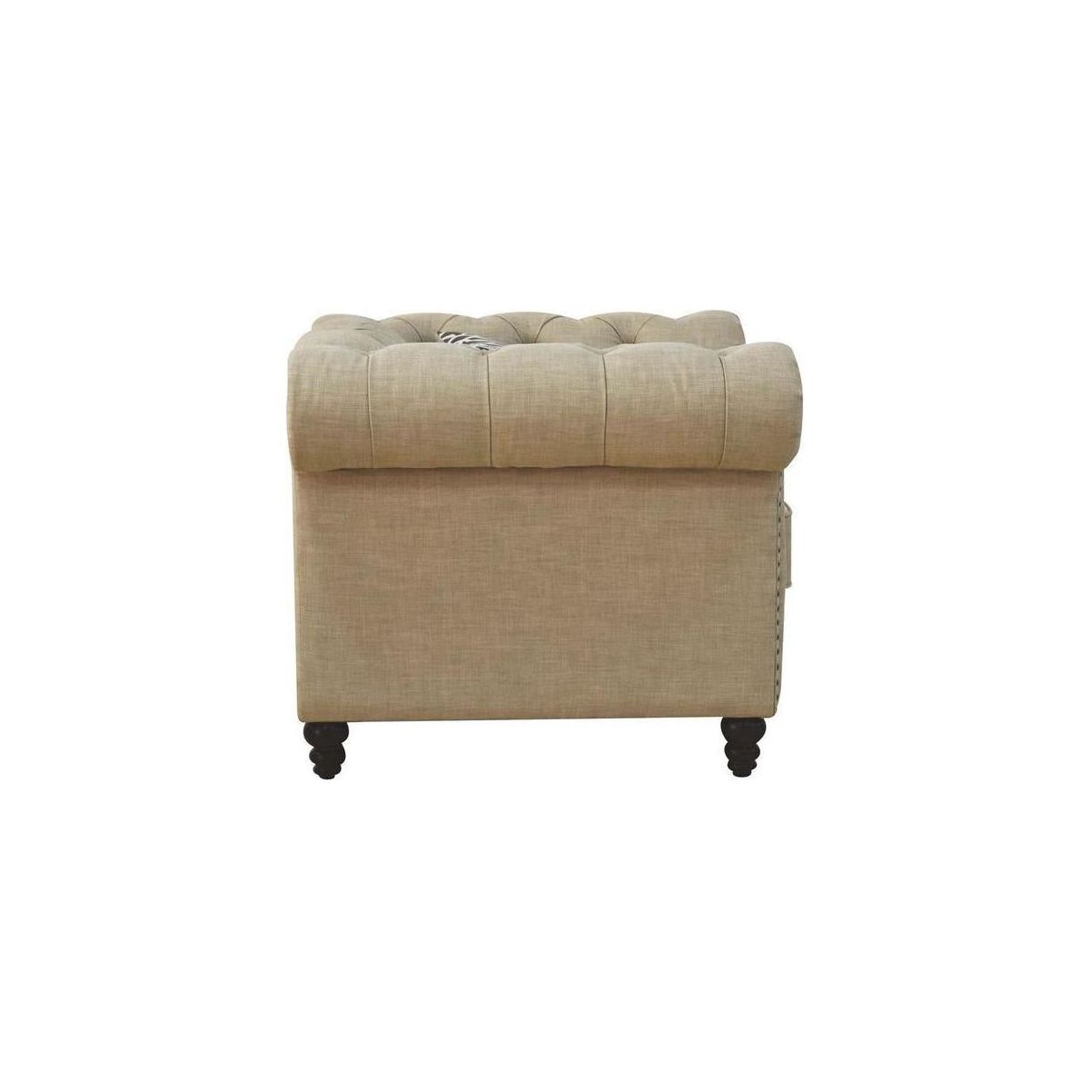 Aurelia Chair w/1 Pillow, Beige Linen