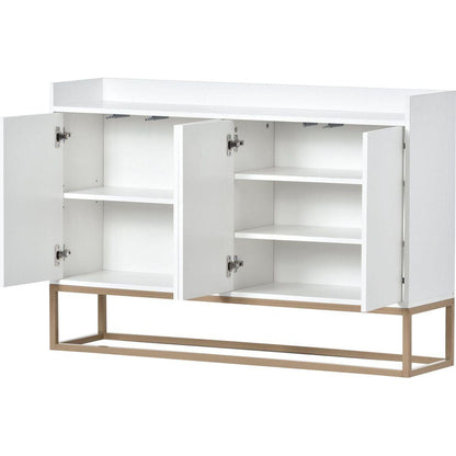 Modern Sideboard Elegant Buffet Cabinet with Large Storage Space for Dining Room, Entryway (White)