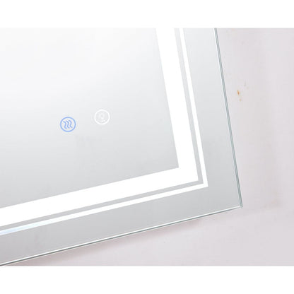 32x24 LED Lighted Bathroom Wall Mounted Mirror with High Lumen+Anti-Fog Separately Control+Dimmer Function