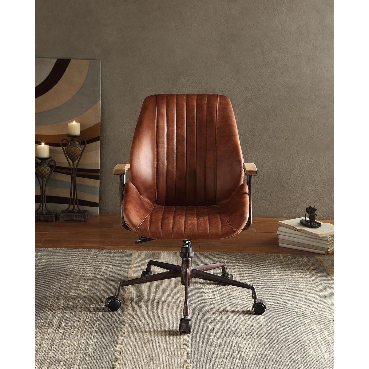 Hamilton Office Chair in Cocoa Top Grain Leather