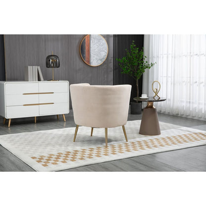 Accent Chair, leisure single chair with Golden feet