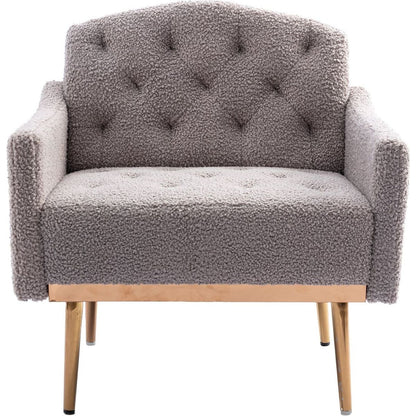 Accent Chair, leisure single sofa with Rose Golden feet