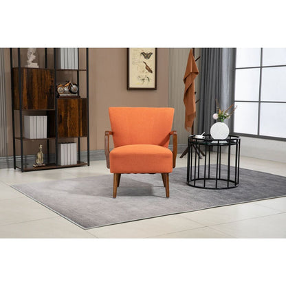 Wood Frame Armchair, Modern Accent Chair Lounge Chair for Living Room