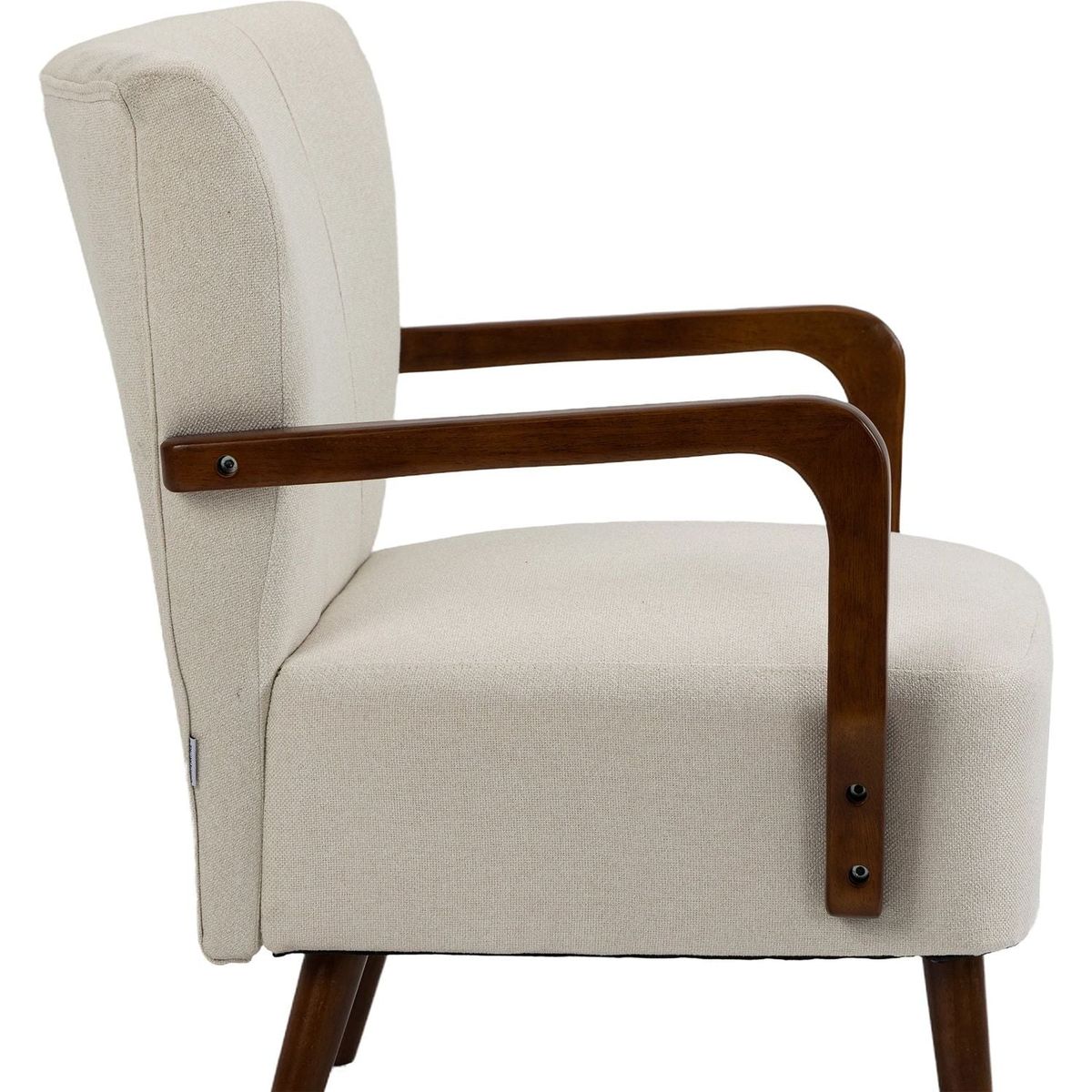 Wood Frame Armchair, Modern Accent Chair Lounge Chair for Living Room