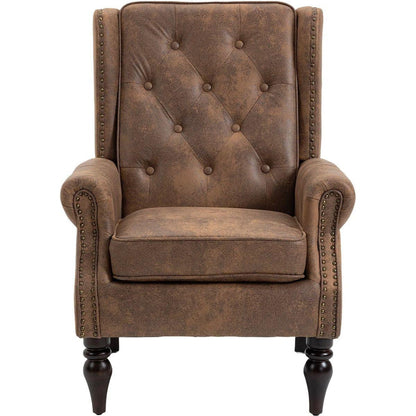 Wood Frame Armchair, Modern Accent Chair Lounge Chair for Living Room