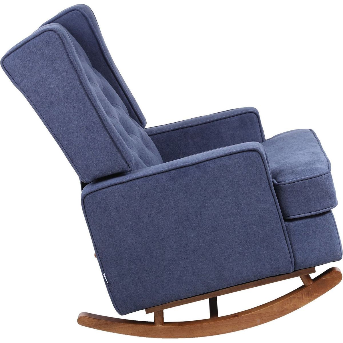 living room Comfortable rocking chair accent chair Navy fabric