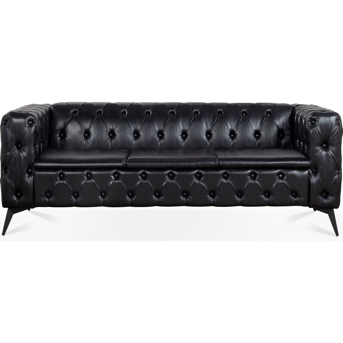 84.06 Inch Width Traditional Square Arm removable cushion 3 seater Sofa