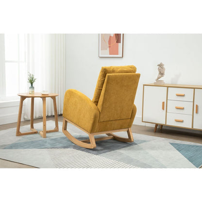 living room Comfortable rocking chair living room chair Yellow