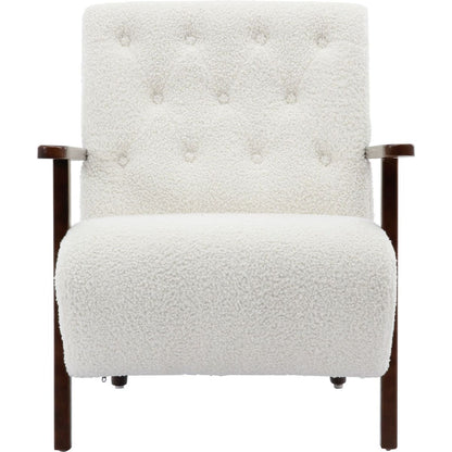 Wood Frame Armchair, Modern Accent Chair Lounge Chair for Living Room