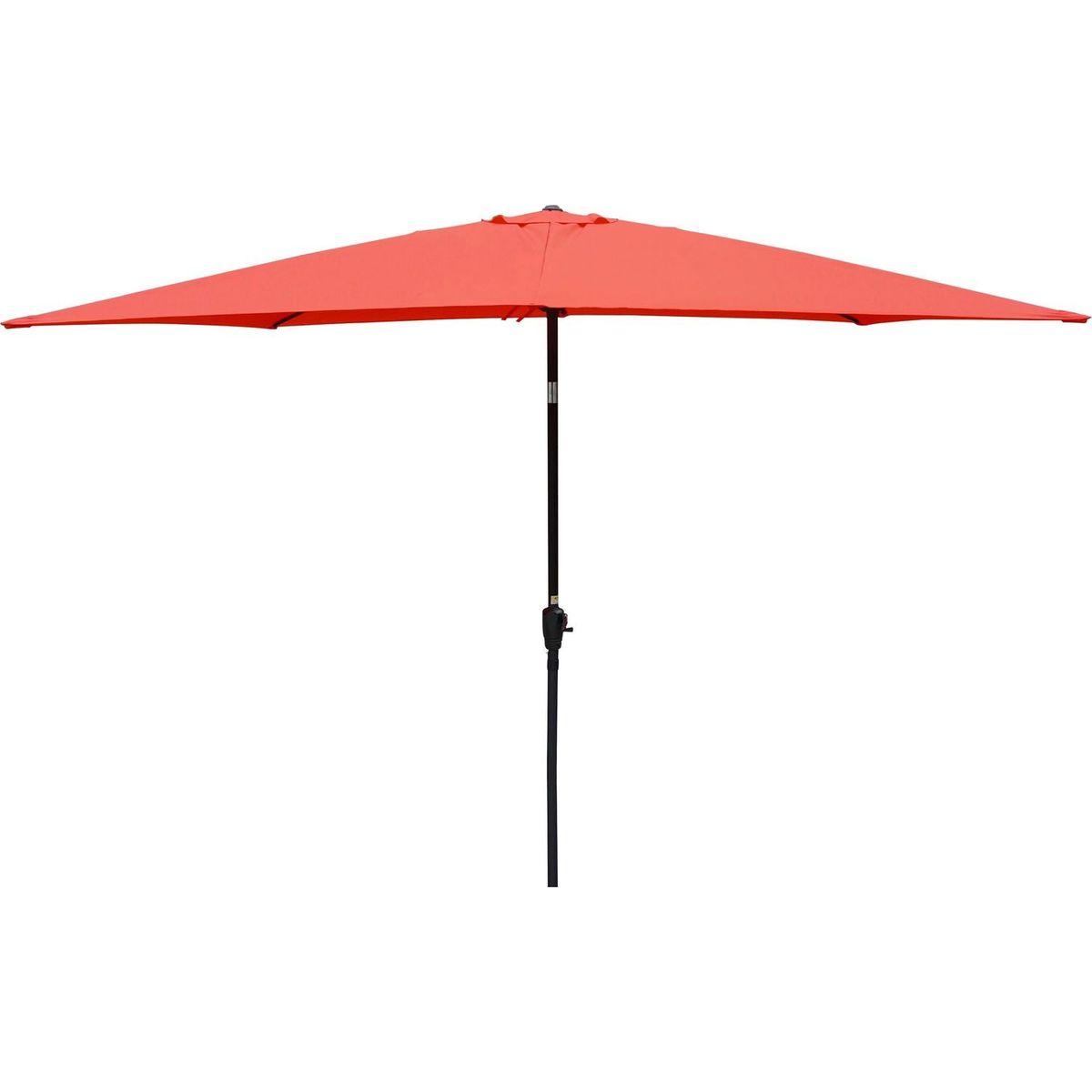 6 x 9ft Patio Umbrella Outdoor Waterproof Umbrella with Crank and Push Button Tilt without flap for Garden Backyard Pool Swimming Pool Market