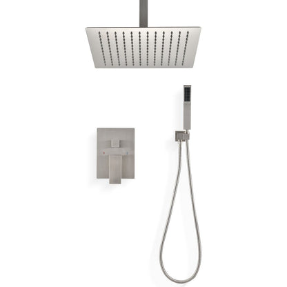 Ceiling Mounted Shower System Combo Set with Handheld and 10" Shower head