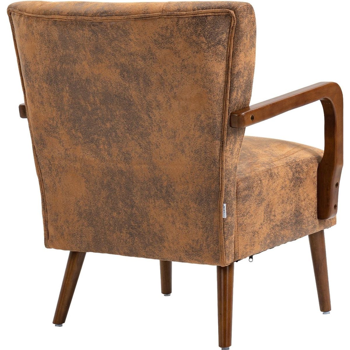 Wood Frame Armchair, Modern Accent Chair Lounge Chair for Living Room