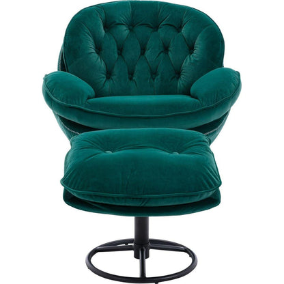 Accent chair TV Chair Living room Chair with Ottoman-GREEN