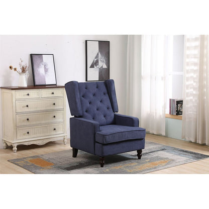 living room Comfortable rocking chair accent chair Navy fabric