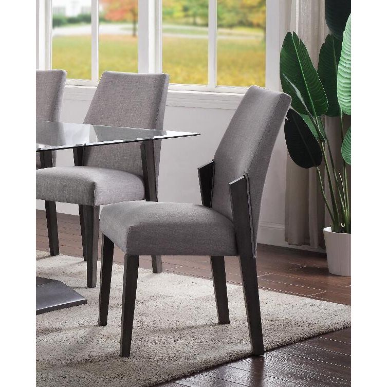 Bernice Side Chair (Set-2), Fabric & Gray Oak (2Pc/1Ctn)