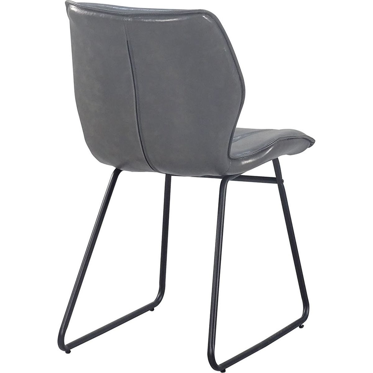 Set of 2, Leather Dining Chair with High-Density Sponge, PU Chair Kitchen Stools for Dining room, homes, kitchens, Gray