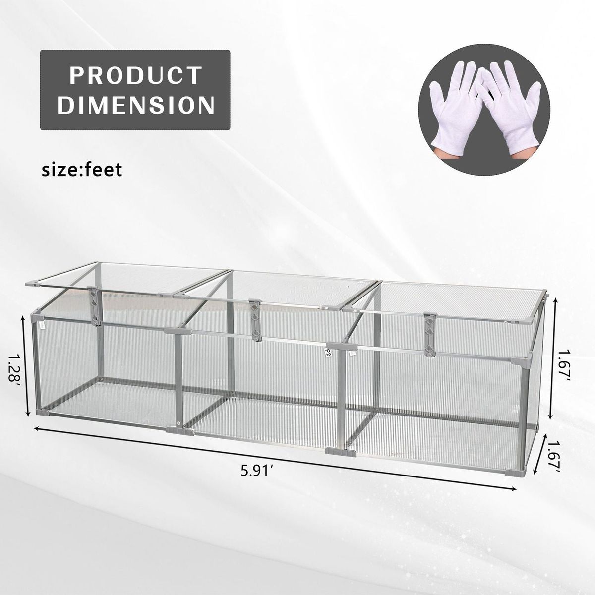 Polycarbonate Greenhouse for Outdoors in Winter - Streamdale Furniture