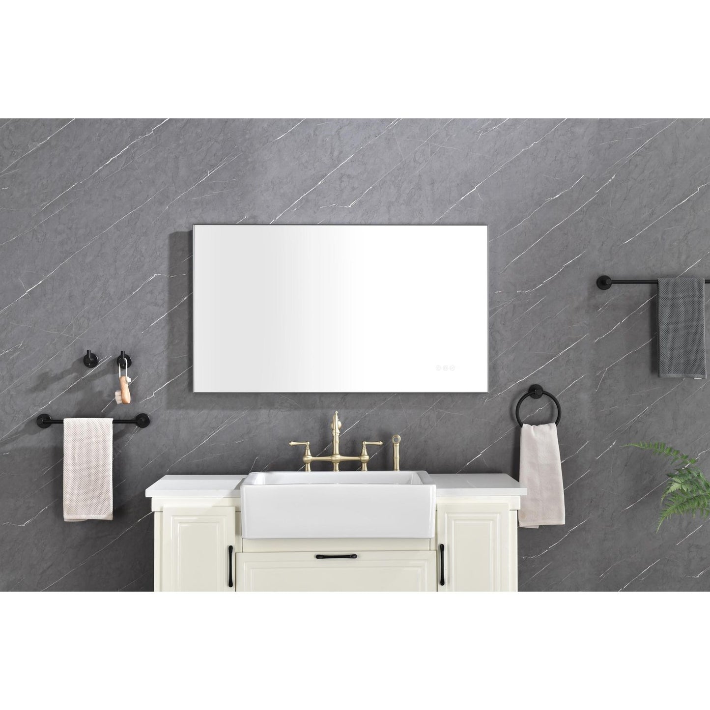 42x 24 Inch LED Mirror Bathroom Vanity Mirror with Back Light, Wall Mount Anti-Fog Memory Large Adjustable Vanity Mirror