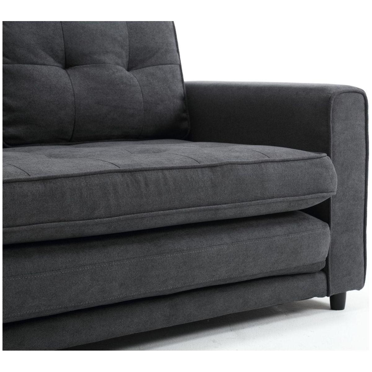 3 Fold Sofa,Convertible Futon Couch sleeper sofabed,Space saving loveseat,Pull Out Couch Bed for Living Room,Dark Gray & Light Gray & Beige,Velvet linen fabric