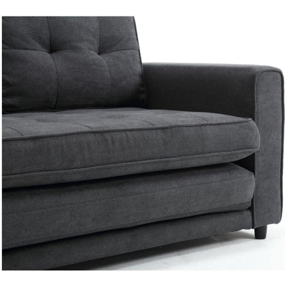 3 Fold Sofa,Convertible Futon Couch sleeper sofabed,Space saving loveseat,Pull Out Couch Bed for Living Room,Dark Gray & Light Gray & Beige,Velvet linen fabric
