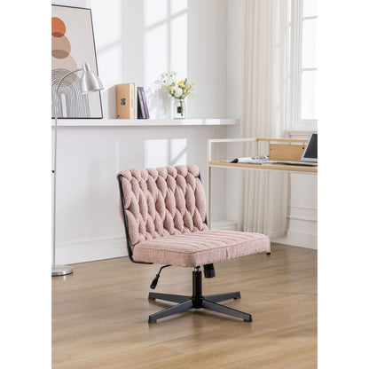 Armless Office Desk Chair No Wheels