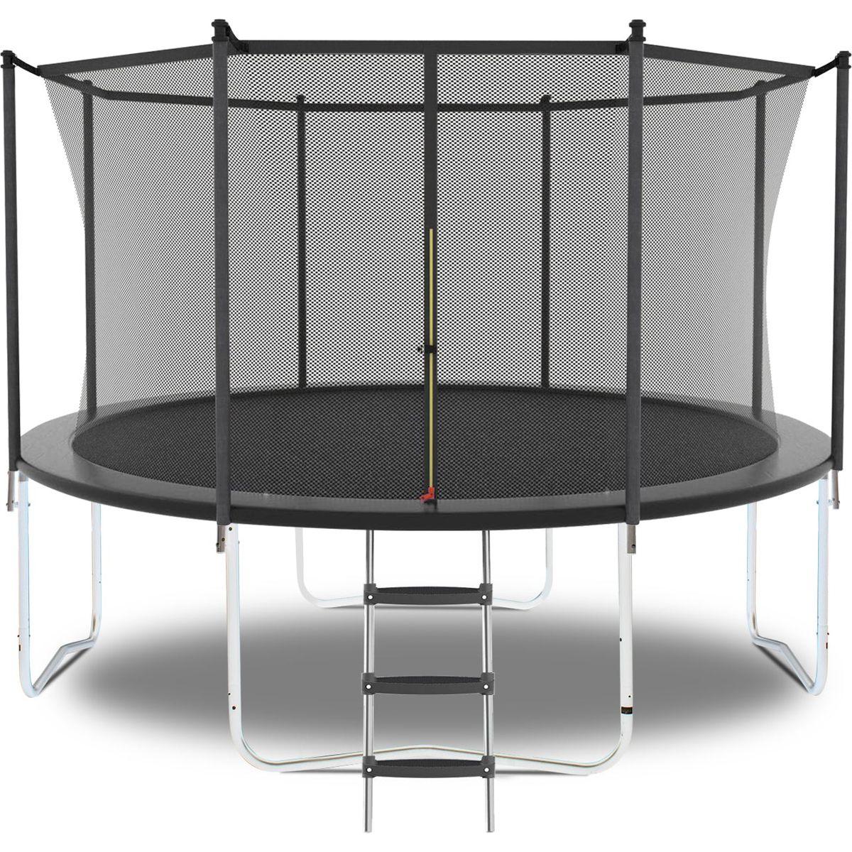 16FT Trampoline with Safety Enclosure Net, Outdoor Trampoline with Heavy Duty Jumping Mat and Spring Cover Padding for Kids and Adults