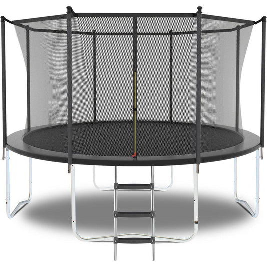 16FT Trampoline with Safety Enclosure Net, Outdoor Trampoline with Heavy Duty Jumping Mat and Spring Cover Padding for Kids and Adults