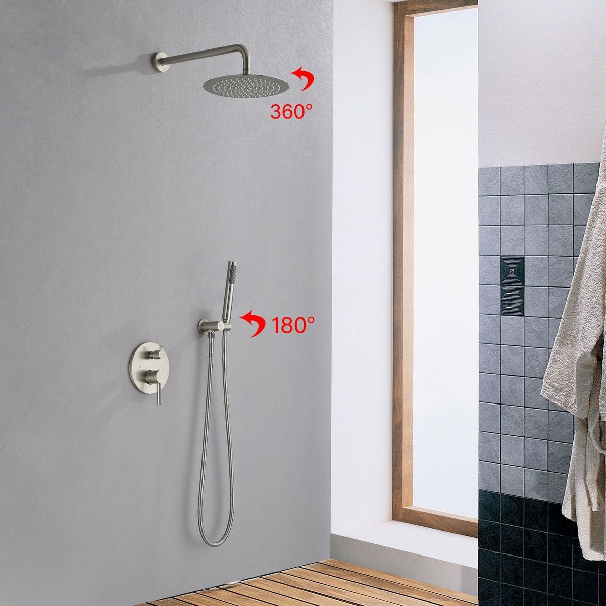 Complete Shower System with Rough-in Valve